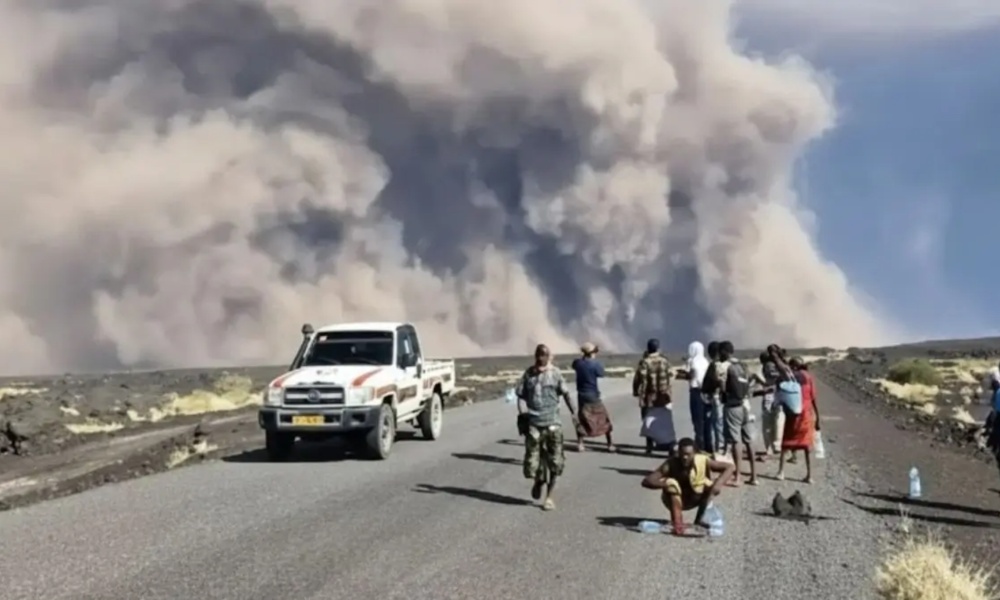 Ethiopian volcano erupts for first time in nearly 12,000 years